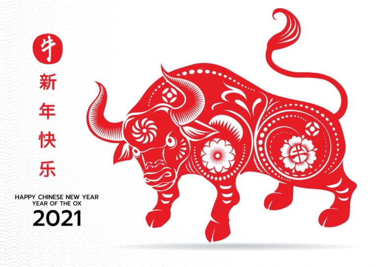 新年快乐. Szczęśliwego Nowego Roku według kalendarza wschodniego, Roku Białego Byka