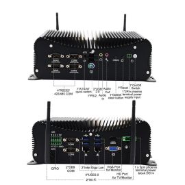 Bezwentylatorowy przemysłowy Mini PC G8 z Intel i7 DDR4, SSD, M.2, RS232/RS485/RS422, GPIO, DC 9V~36V, 4G