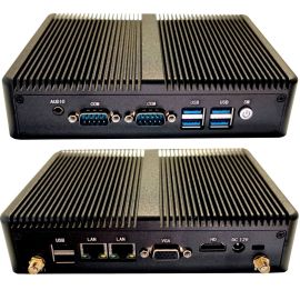 Fanless Mini PC M3 Intel J4125, HDMI, VGA, 2*COM, 2*LAN, WiFi, BT, SIM 10W low consumption