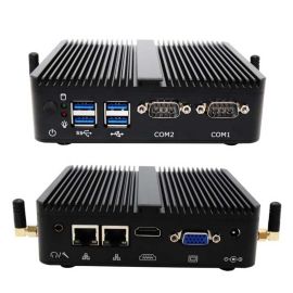 Industrial Fanless mini PC with Intel Celeron J4125 2*COM 2*LAN Pfsense