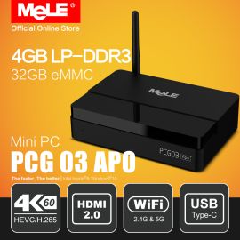 Mini PC MeLE PCG03 Apo Windows 10 Bez Wentylatora 4/32GB Intel Apollo Lake Celeron N3450 4K HDMI VGA USB 3.0 SSD LAN WiFi | PCG03APO | MeLE | VenBOX Sp. z o.o.