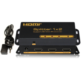 HDMI Splitter 1x2 With IR extender 3D-Supported | HDSP0102IR | ASK | VenBOX Sp. z o.o.