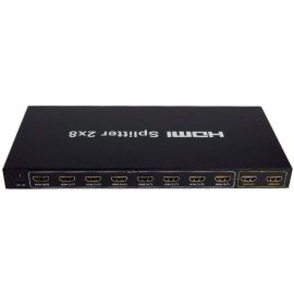 HDMI switch splitter 2x8 Metal House | HDSP0208 | ASK | VenBOX Sp. z o.o.