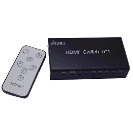 HDMI Switcher 5x1 Metal house, gift box , IR&Power | HDSW0501M | ASK | VenBOX Sp. z o.o.