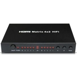 Matryca przełącznik HDMI 4x2 HDMI + Audio, DTS-HD, Dolby-AC3 | HDMX0402HIFI | ASK | VenBOX Sp. z o.o.