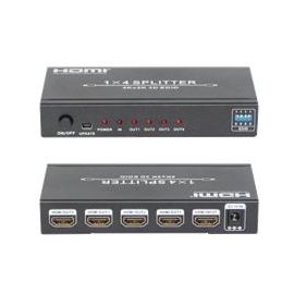Splitter rozgałęźnik rozdzielacz HDMI v1.4 1x4 z EDID, 3D, 1080P | HDV-9814 | PlayVision | VenBOX Sp. z o.o.