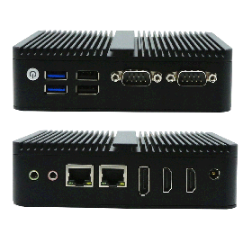 Przemysłowy bezwentylatorowy mini PC VenBOX M4A z Intel Celeron J6412 2xCOM 2xLAN 2xHDMI DP 4xUSB