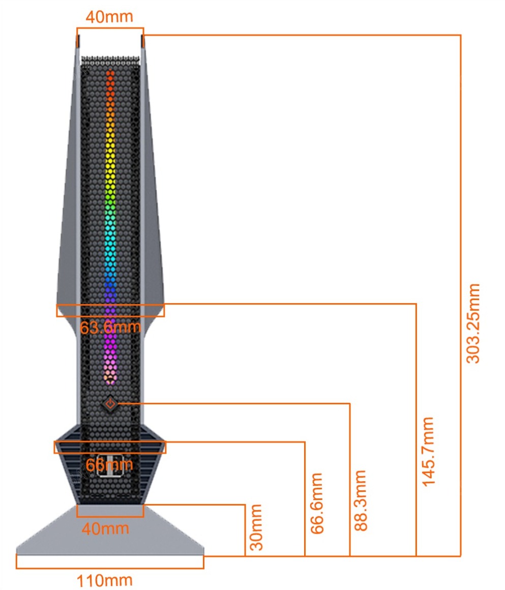 Dimensions of Powerful Small Size Mini Gaming Computer with Intel Core i9-12900H 14 cores 20 threads CPU, RTX3050TI Graphics Card with 3 Display independence Output