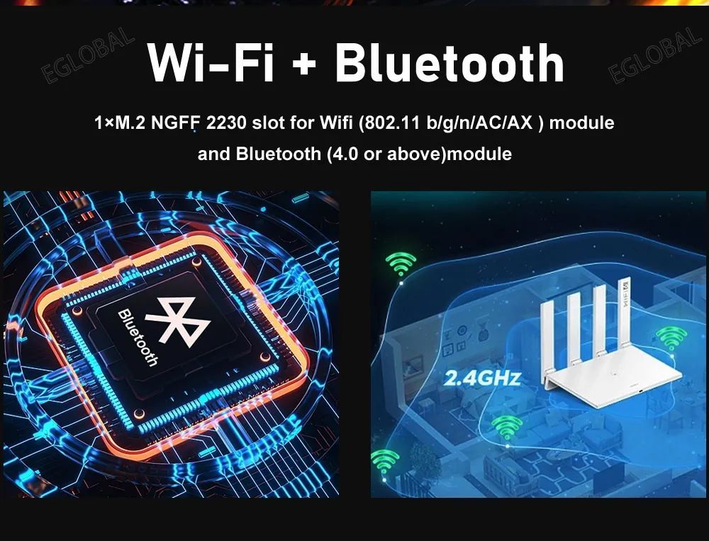 VenBOX F9 Gaming mini PC | Wi-Fi + Bluetooth, 1 x M.2 NGFF 2230 slot for Wifi (802.11 b/g/n/AC/AX ) module and Bluetooth (4.0 or above)module