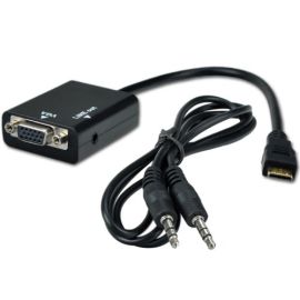 Konwerter Adapter HDMI->VGA dźwięk audio kabel | T-PCA-7040 | N/A | VenBOX Sp. z o.o.