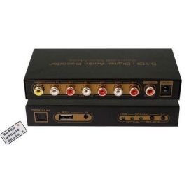 Dekoder/konwerter dźwięku cyfrowego SPDIF/Coaxial Dolby AC3/DTS na analogowy 5.1-kanałowy z USB do Multi-Media odtwarzaczem | ADSW0007M1 | ASK | VenBOX Sp. z o.o.