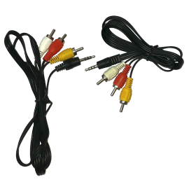 Kabel Jack 3.5 wtyk - 3x RCA krótki 1m | rca-jack-1m-otmp | N/A | VenBOX Sp. z o.o.