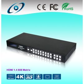 Ultra 4K HDMI Matrix Switch 8x8 HDM-988 with RS232 & RJ45 | HDM-A88 | PlayVision | VenBOX Sp. z o.o.