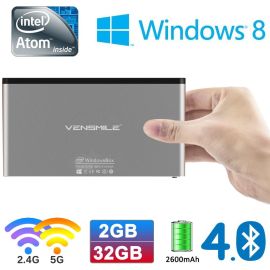 VENSMILE® iPC002 Mini PC z Intel Atom BayTrail CR Z3735F Quad-core (4C/4T) SoC CPU Support Windows OS Pocket Mini Computer with Memory 2G EMMC 32G Bluetooth 4.0 Built-in Battery 2.4G/5G Dual Band WiFi | iPC002 | ENYBox | VenBOX Sp. z o.o.