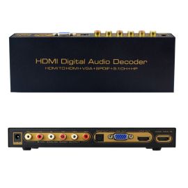 HDMI Digital Audio Decoder HDMI na HDMI + VGA + SPDIF + 5,1 Converter | HDCN0012M1 | ASK | VenBOX Sp. z o.o.