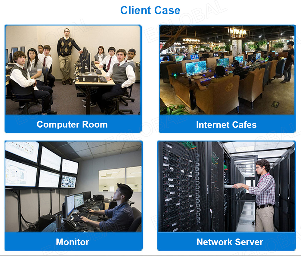 Client Case Computer Room Internet Cafes Monitor NetWork Server