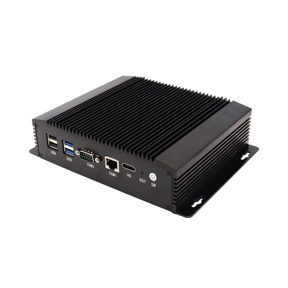 Industrial Fanless mini PC VenBOX G9 6x LAN, dual COM, 3G/4G Module, SIM Card for Pfsense Firewall, Wifi Router | Back View