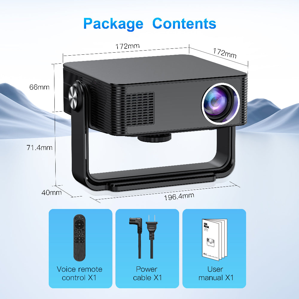 Projektor HM102 Smart Android 13 Bluetooth WIFI LCD przenośny 4K Mini projektor z uchwytem Kino domowe HD 1080P