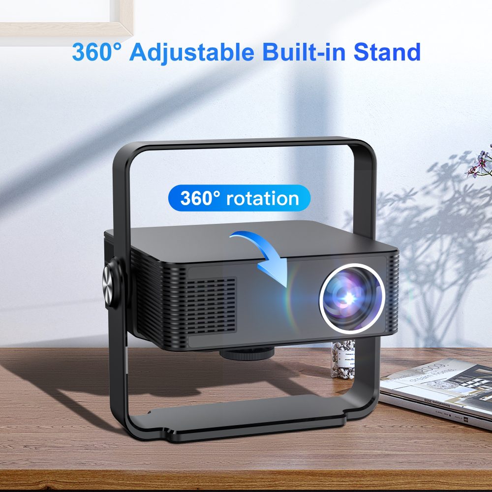 Projektor HM102 Smart Android 13 Bluetooth WIFI LCD przenośny 4K Mini projektor z uchwytem Kino domowe HD 1080P