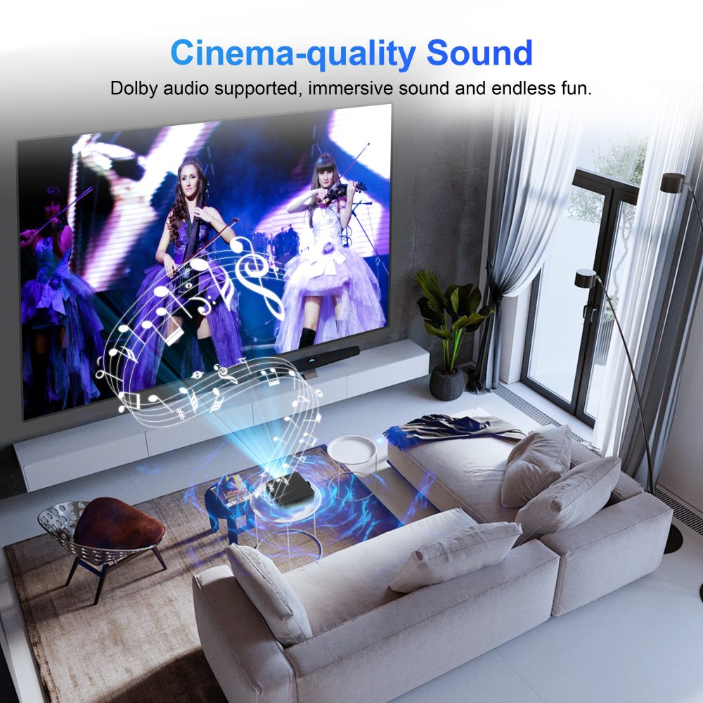 Projector HM102 Inteligentny Android 13 Bluetooth WIFI LCD przenośny 4K Mini projektor z uchwytem Kino domowe HD 1080P
